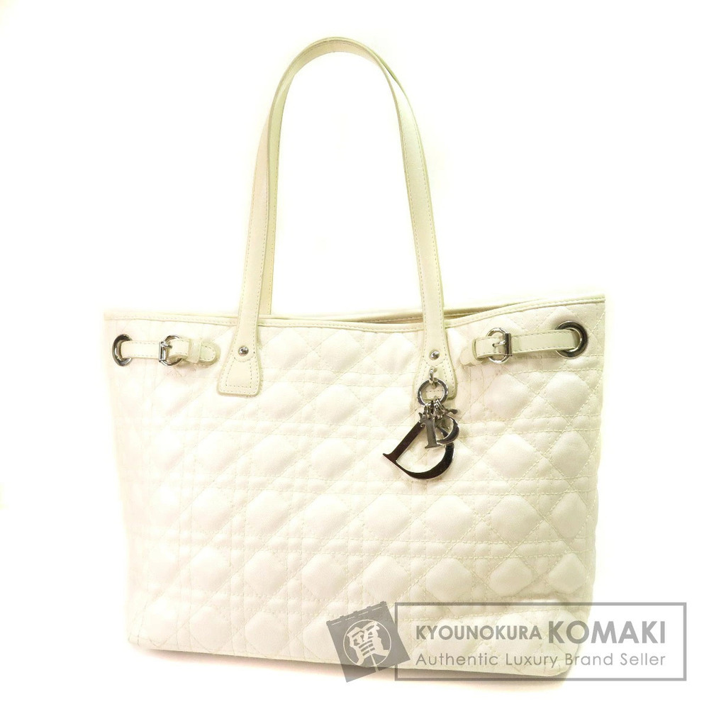 CHRISTIAN DIOR Plate Tote Bag Leather